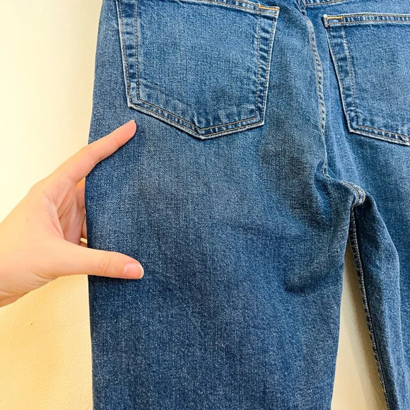 RE/DONE High Rise Skinny Classic Navy Designer Cropped Denim Jeans 29 NWT - Picture 10 of 11